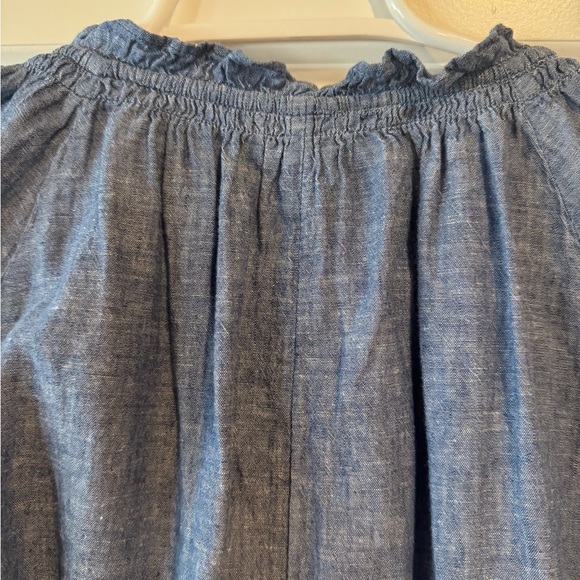 Lane Bryant Chambray Blue Blouse - Picture 4 of 5